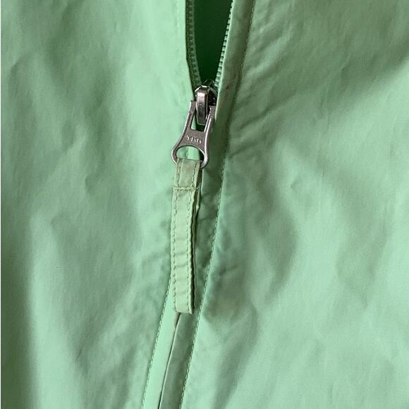 Size XL Women’s L.L. Bean Windbreaker Jacket Chartreuse Green w/ Hood 1990s - Picture 9 of 11